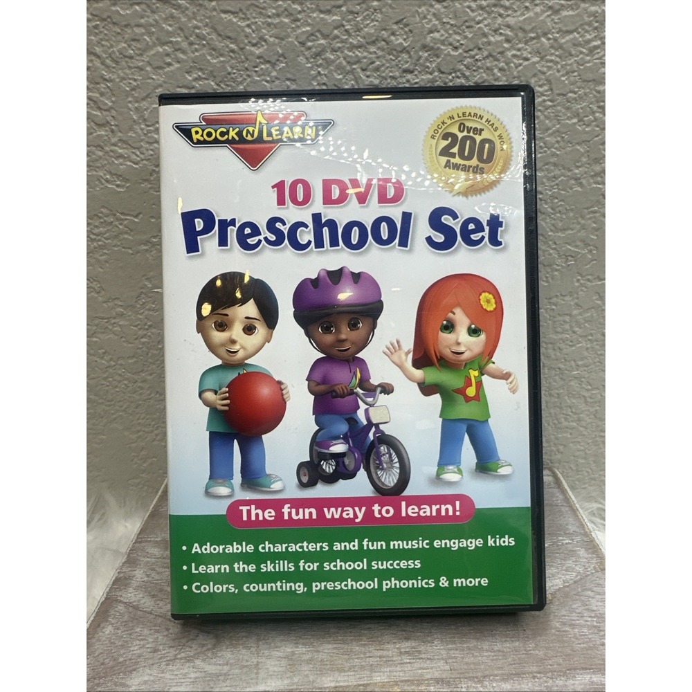 $15 🌙 ROCK 'N LEARN~PRESCHOOL SET~2014 VG/C DVD SET~ MISSING 1 DVD